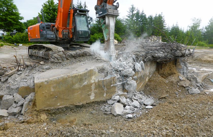 Abbruch Sternmischanlage Pehl Bauzentrum