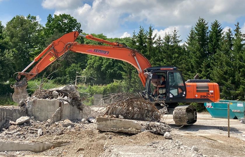 Abbruch Sternmischanlage Pehl Bauzentrum